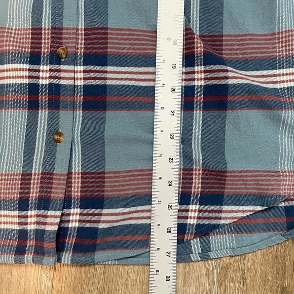 Rip Curl Button Up Shirt Womens Size M Blue Checked Long Sleeve Collared Pocket - Picture 8 of 16